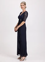 Lace Detail Evening Dress