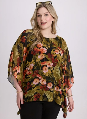 Haut à motif tropical