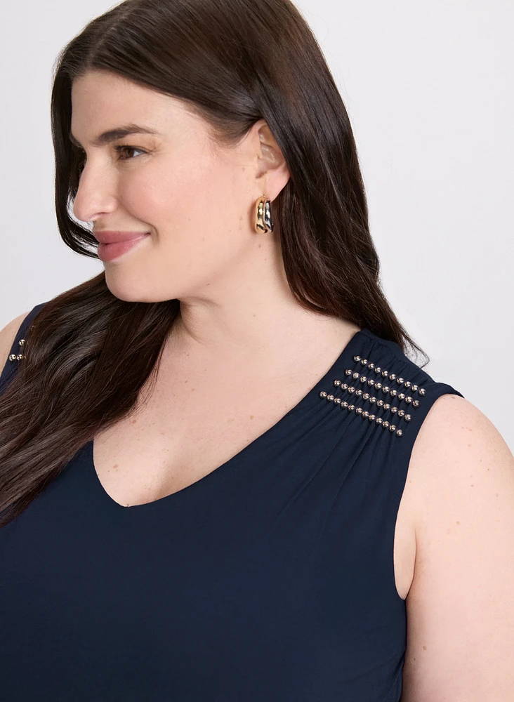 Sleeveless Beaded Top