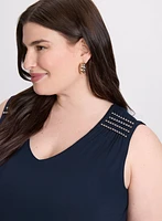 Sleeveless Beaded Top