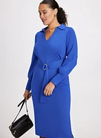 Knit Midi Polo Dress