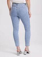 Embroidered Slim-Leg Jeans