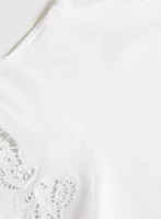 Embroidered Stretch-Cotton T-Shirt
