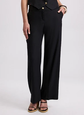 Olivia Linen-Blend Pants