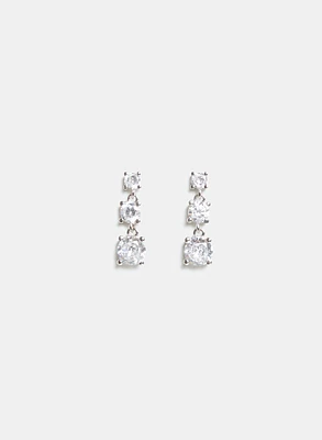 Tiered Cubic Zirconia Earrings
