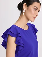 Ruffle Sleeve Dress