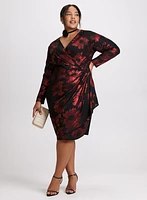 Robe en jersey à coquelicots