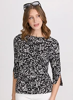 Haut à motif floral