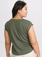 Knit Cap Sleeve Top