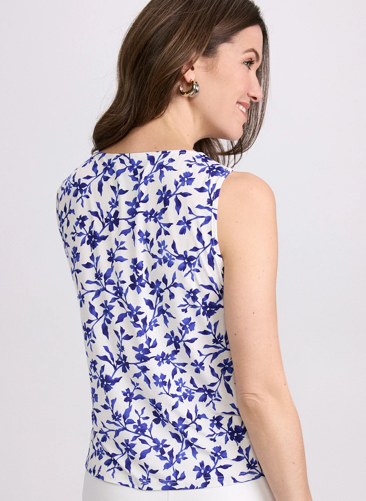 Floral Draped Top