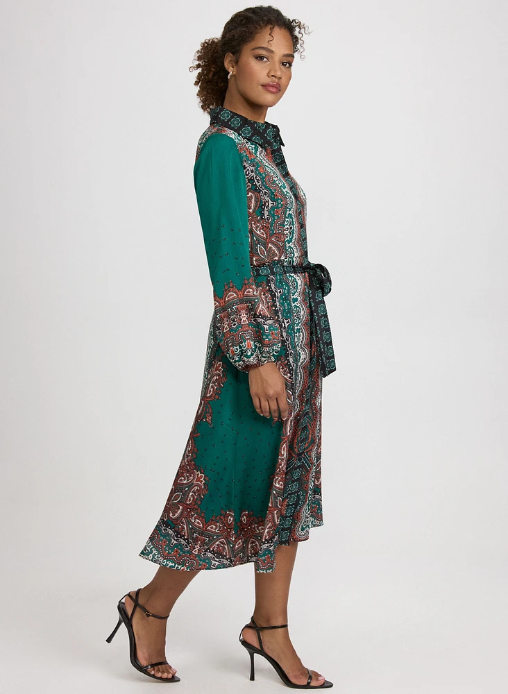 Paisley Long Sleeve Dress