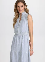 Striped Ruffle Detail Dress
