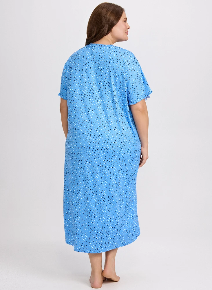 Dot Print Nightgown