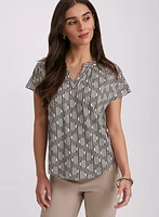 Geometric Print Top