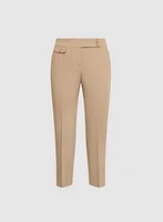 Emma Embossed Button Slim-Leg Pants