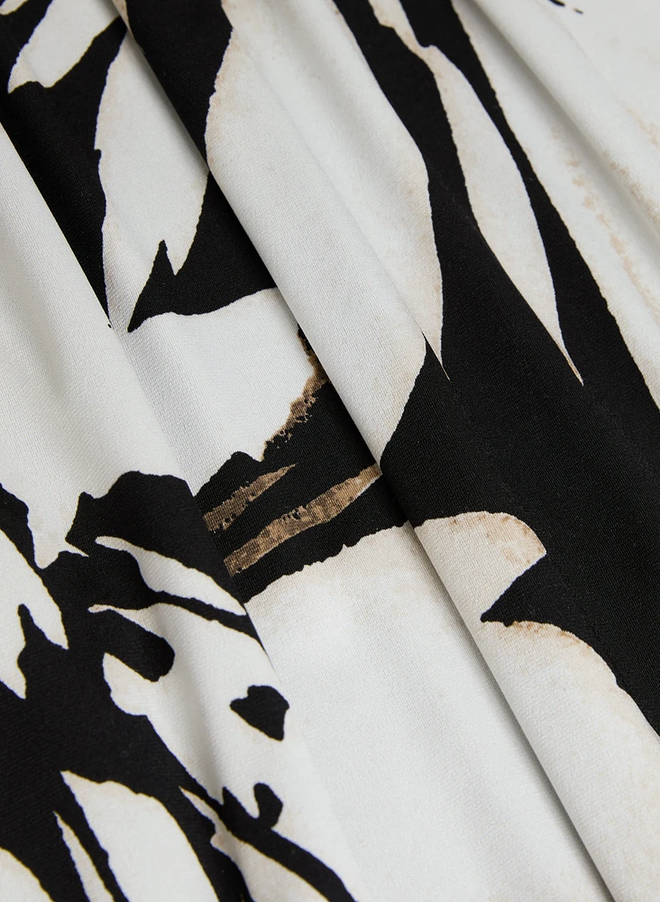 Robe midi à motif floral