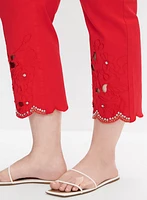 Melanie Lyne - Embroidered Straight-Leg Jeans
