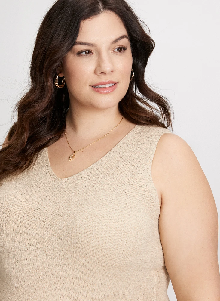 Knit V-Neck Tank Top