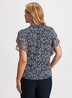 V-Neck Floral Blouse