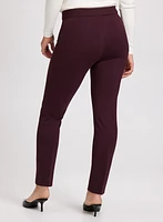 Emma Pintuck Detail Slim-Leg Pants – Regular