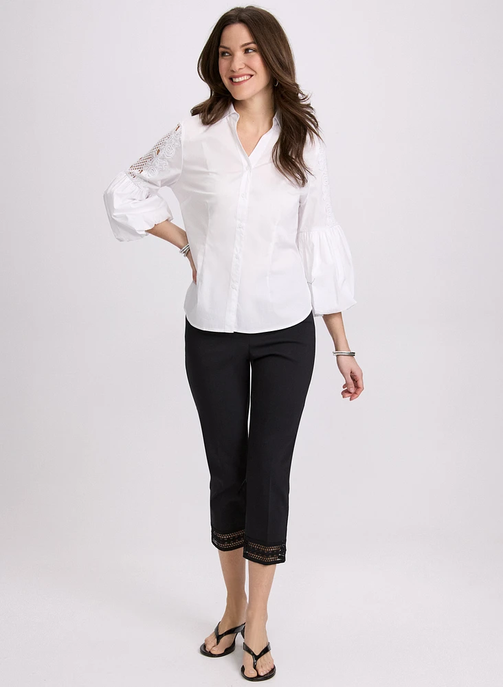 Lace Trim Capris