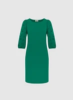 Embroidered Sleeve Dress