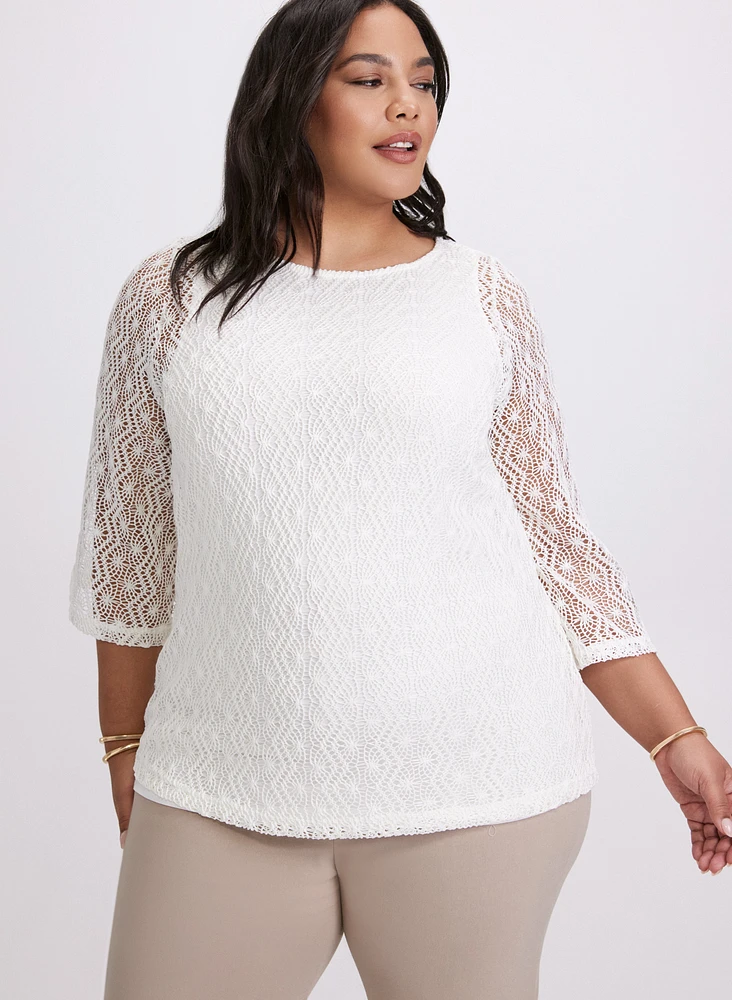 Lined Crochet Top