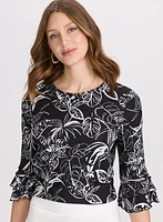 Floral Tiered Sleeve Top