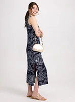 Long Paisley Print Dress