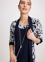 Sheer Floral Jacket & Dress Set