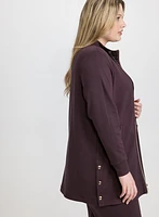 Zip-Up Long Sleeve Top