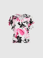 Floral Flutter Sleeve Top