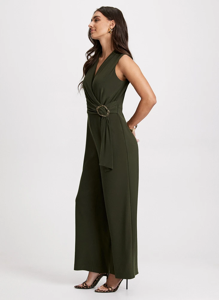 Crossover Sleeveless Jumpsuit