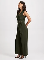 Crossover Sleeveless Jumpsuit