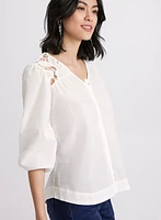 Blouse à détails en dentelle