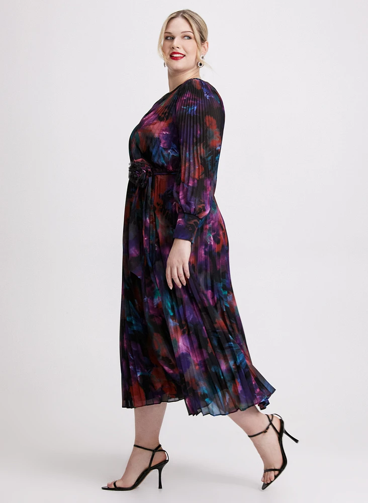 Joseph Ribkoff - Robe florale plissée