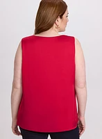 Sleeveless Satin Blouse