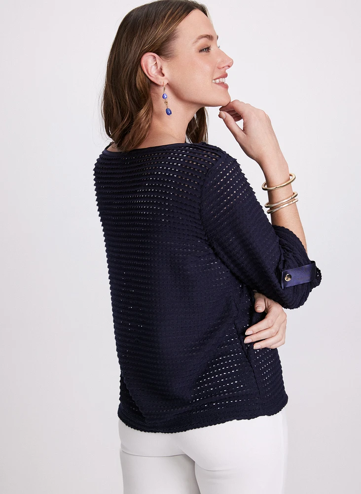 Pointelle Knit Top