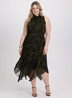 Floral Mock Neck Dress
