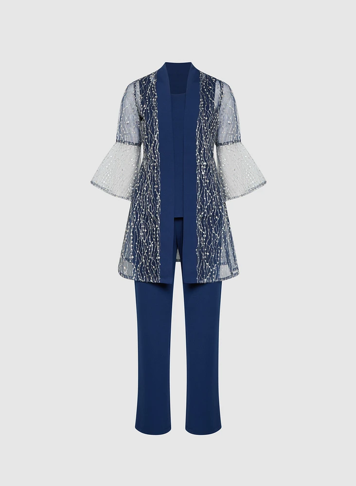 Ensemble à veste, haut et pantalon