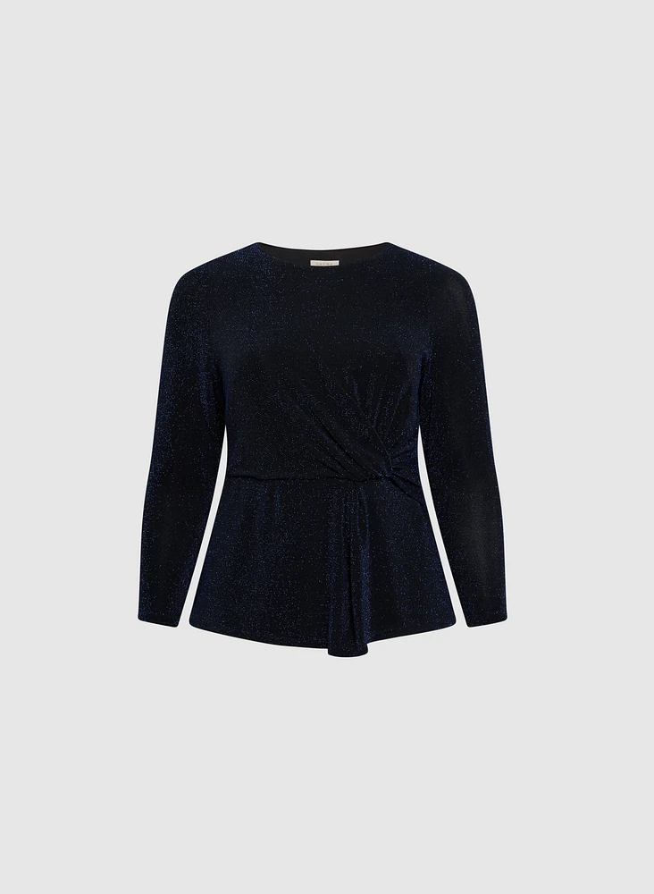 Metallic Twist Detail Top