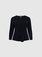 Metallic Twist Detail Top
