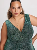 Fit-&-Flare Metallic Detail Dress