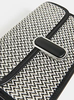Two-Tone Woven Handbag