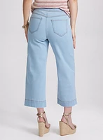 Wide-Leg Pocket Jeans