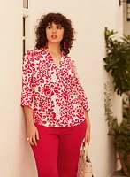 Melanie Lyne - Blouse en lin à motif paisley