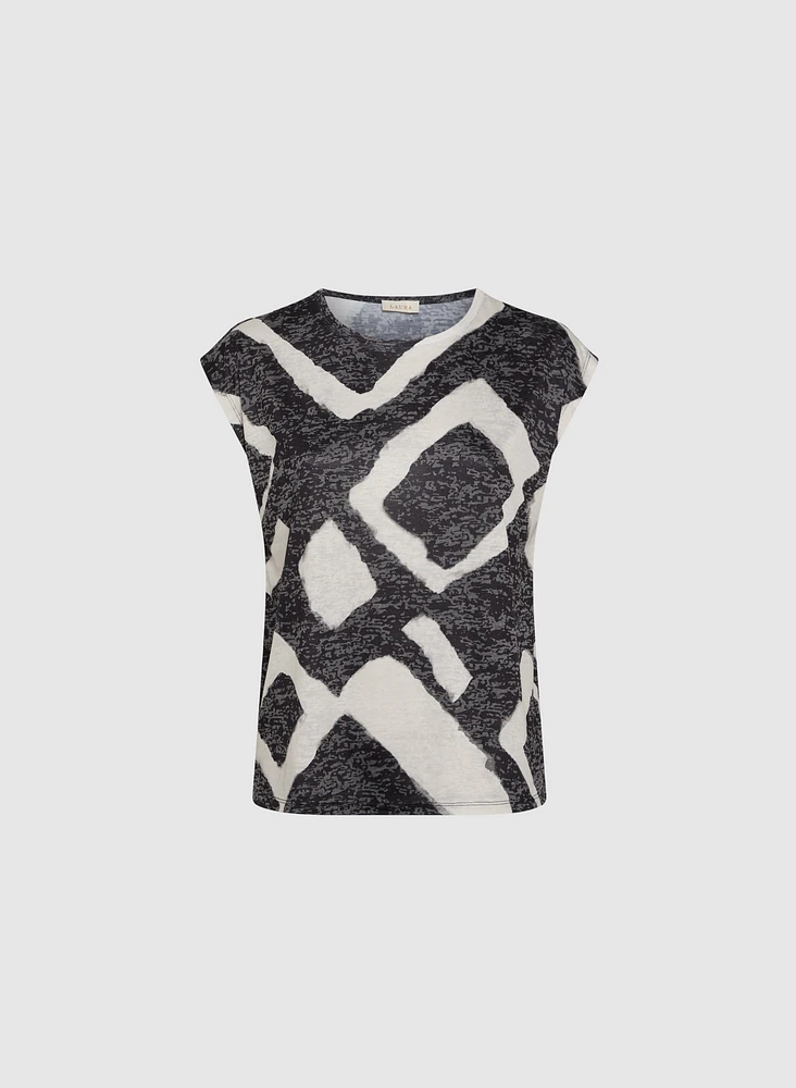 Printed Burnout T-Shirt