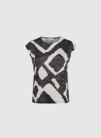 Printed Burnout T-Shirt
