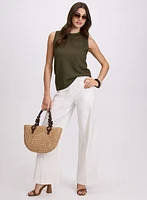 Pointelle Knit Tank Top