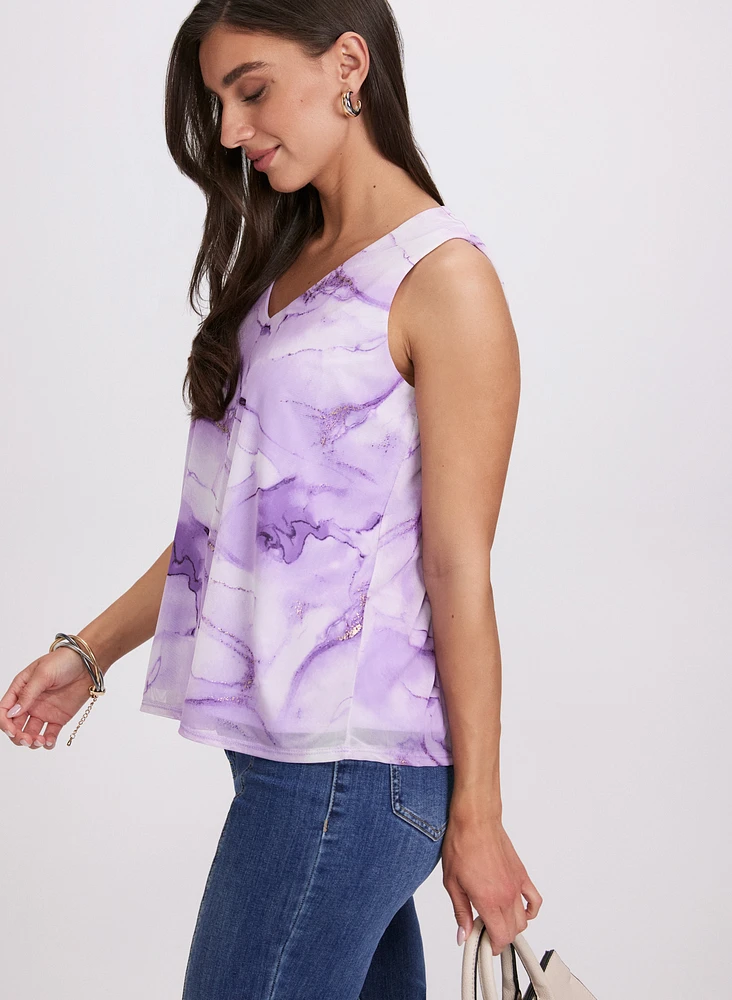 Marbled Metallic Top